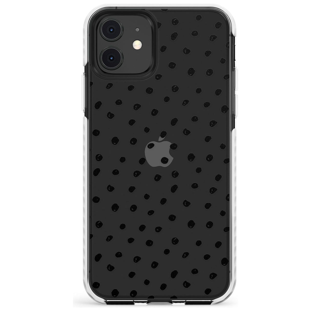 Messy Black Dot Pattern Slim TPU Phone Case for iPhone 11