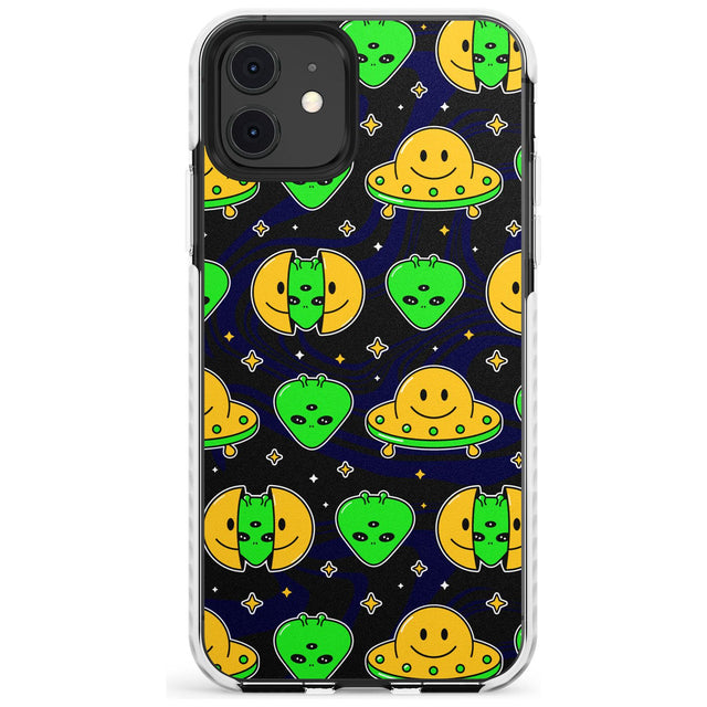 Alien Head Pattern Impact Phone Case for iPhone 11