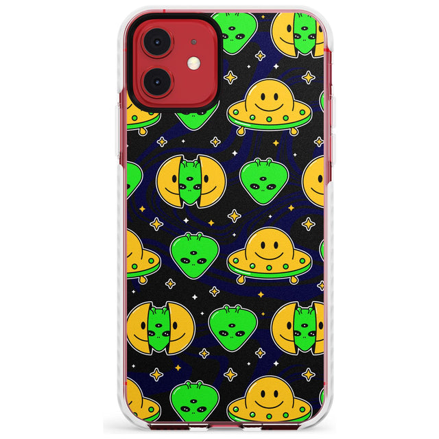 Alien Head Pattern Impact Phone Case for iPhone 11