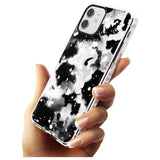 Black & White Acid Wash Tie-Dye Pattern Impact Phone Case for iPhone 11