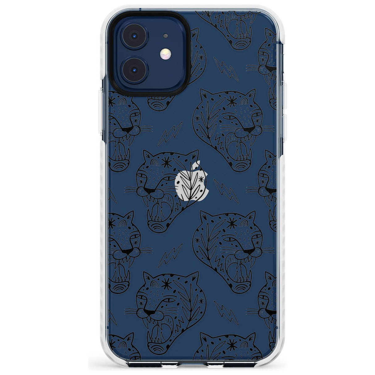 Black Tiger Roar Pattern Impact Phone Case for iPhone 11