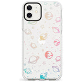 Outer Space Outlines: Pastels on Clear Slim TPU Phone Case for iPhone 11