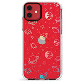 Outer Space Outlines: Pastels on Clear Slim TPU Phone Case for iPhone 11