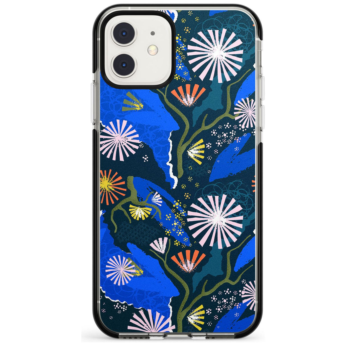 Dark Botanicals Abstract Pattern iPhone Case  Black Impact Phone Case - Case Warehouse