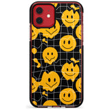 Acid Face Grid Pattern Black Impact Phone Case for iPhone 11 Pro Max