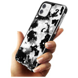 Black & White Acid Wash Tie-Dye Pattern Black Impact Phone Case for iPhone 11