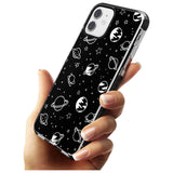 Outer Space Outlines: White on Black Pink Fade Impact Phone Case for iPhone 11 Pro Max