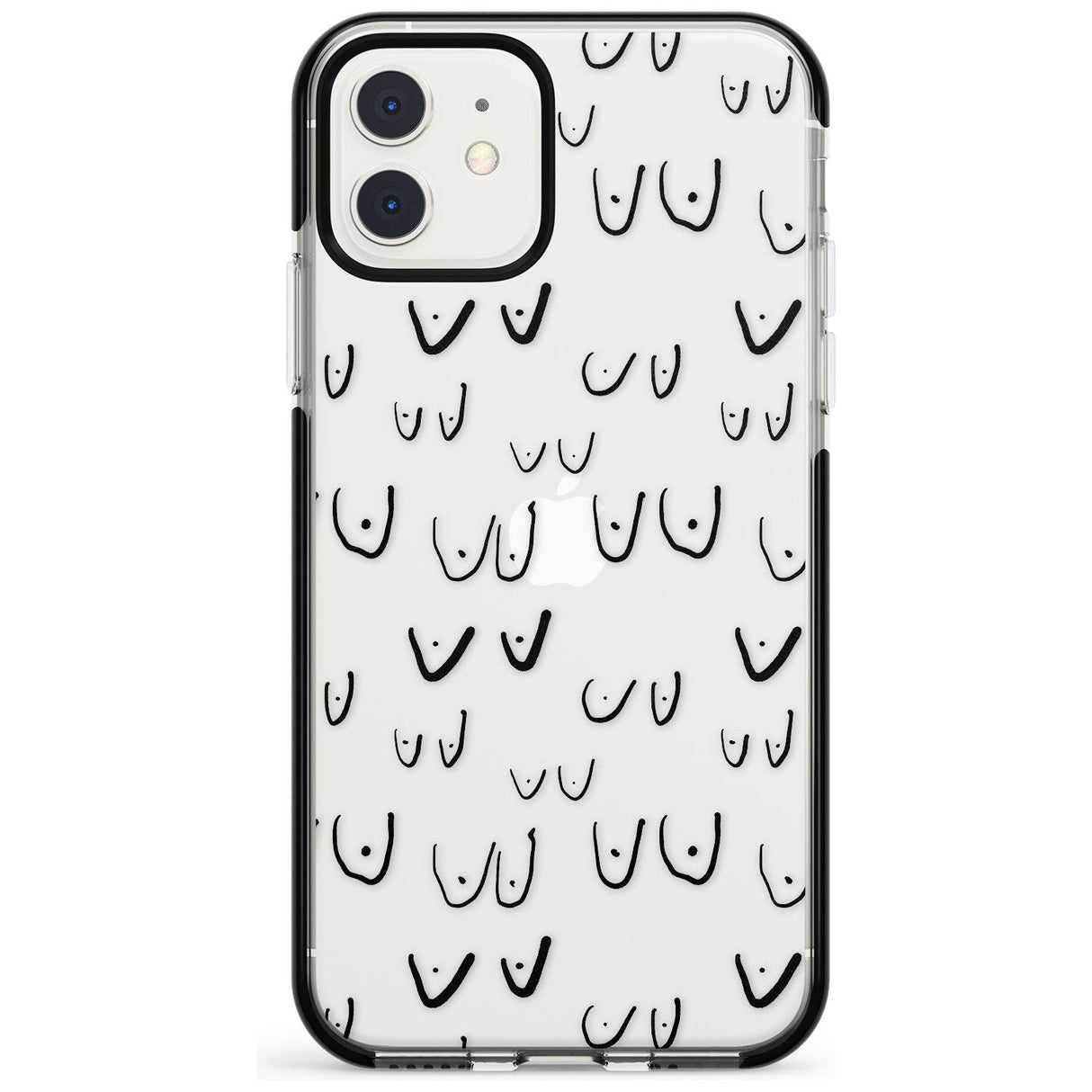 Boob Pattern (Black) Pink Fade Impact Phone Case for iPhone 11 Pro Max