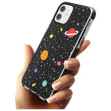 Cute Cartoon Planets Black Impact Phone Case for iPhone 11