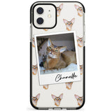 Personalised Abyssinian Cat Photo Black Impact Phone Case for iPhone 11 Pro Max