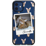 Personalised Abyssinian Cat Photo Black Impact Phone Case for iPhone 11 Pro Max