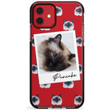 Personalised Burmese Cat Photo Black Impact Phone Case for iPhone 11 Pro Max