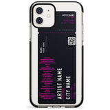 Personalised Concert Ticket Black Impact Phone Case for iPhone 11 Pro Max