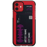 Personalised Concert Ticket Black Impact Phone Case for iPhone 11 Pro Max