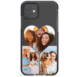 Personalised Heart Photo Grid Impact Phone Case for iPhone 11, iphone 12