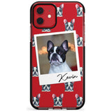 French Bulldog, Black & White - Custom Dog Photo Pink Fade Impact Phone Case for iPhone 11 Pro Max