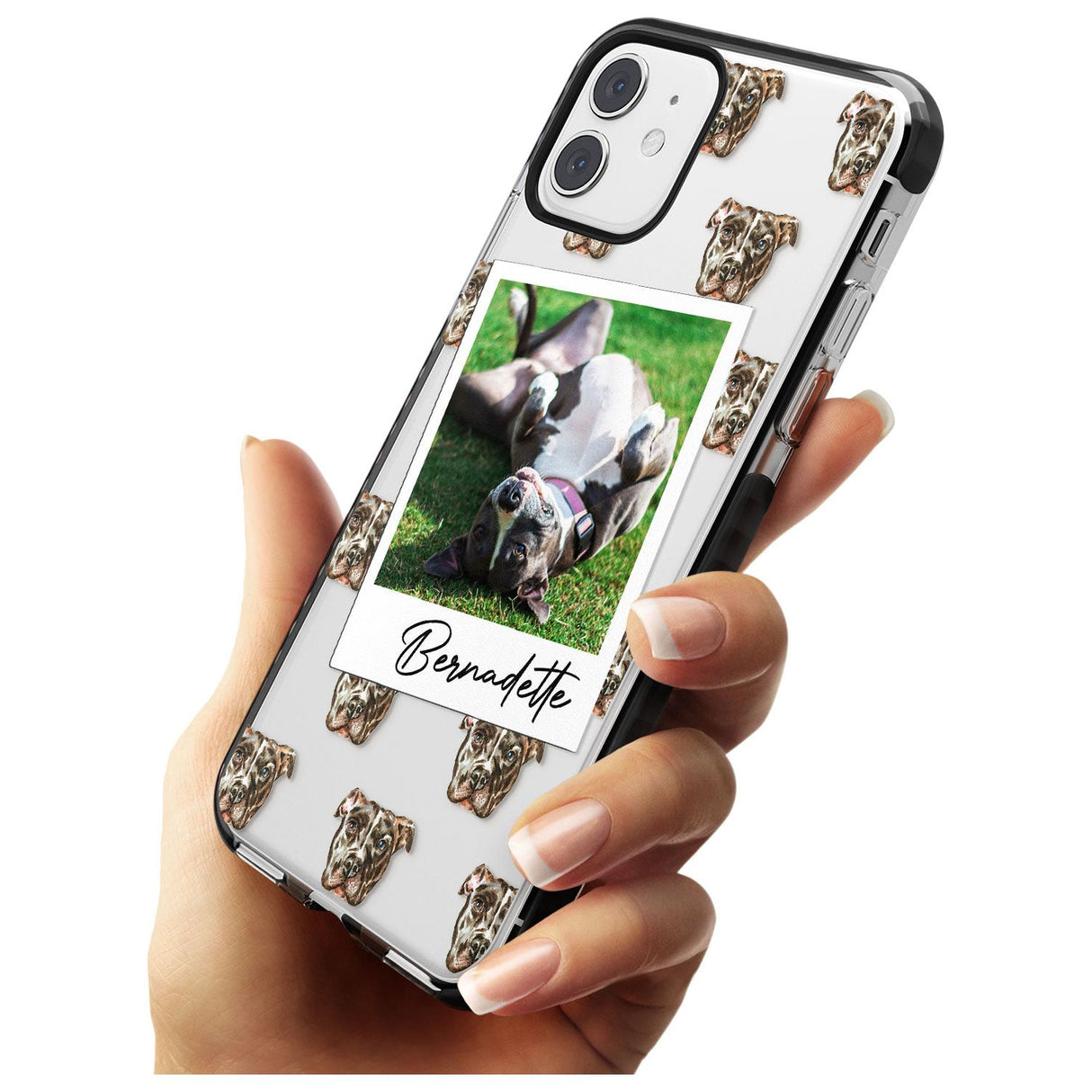 Staffordshire Bull Terrier - Custom Dog Photo Pink Fade Impact Phone Case for iPhone 11 Pro Max