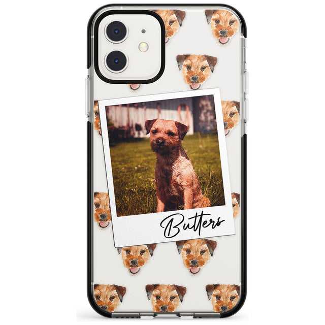 Border Terrier - Custom Dog Photo Pink Fade Impact Phone Case for iPhone 11 Pro Max