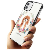 Cavapoo - Watercolour Dog Portrait Black Impact Phone Case for iPhone 11