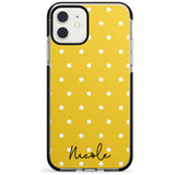 Custom Yellow Polka Dot iPhone Case  Black Impact Custom Phone Case - Case Warehouse