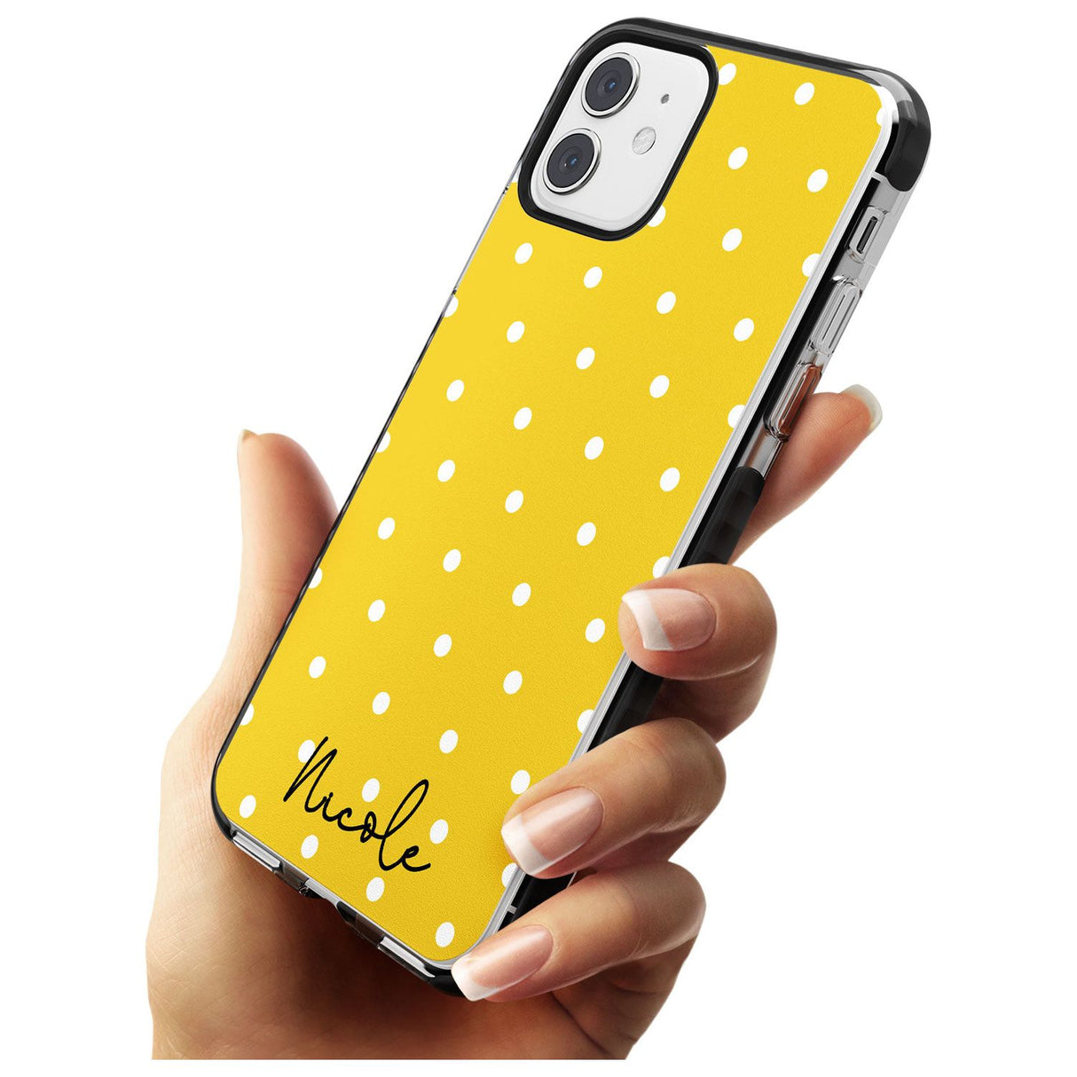 Custom Yellow Polka Dot iPhone Case   Custom Phone Case - Case Warehouse