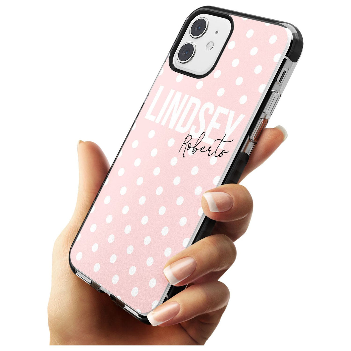 Custom Pink Polka iPhone Case   Custom Phone Case - Case Warehouse