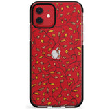 Personalised Autumn Leaves Pattern Black Impact Phone Case for iPhone 11 Pro Max