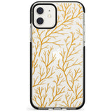 Personalised Bramble Branches Pattern Black Impact Phone Case for iPhone 11 Pro Max