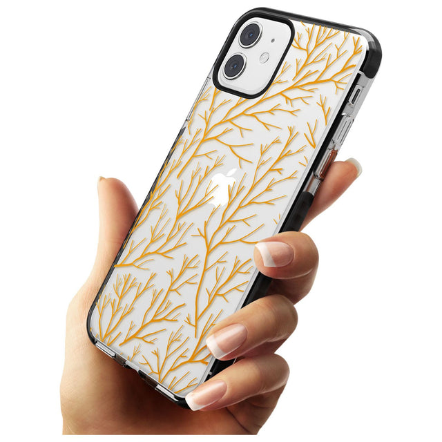 Personalised Bramble Branches Pattern Black Impact Phone Case for iPhone 11 Pro Max