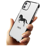 Personalised Black Horse Black Impact Phone Case for iPhone 11 Pro Max