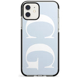 White & Blue Personalised iPhone Case  Black Impact Custom Phone Case - Case Warehouse