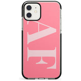 Light & Dark Pink Personalised iPhone Case  Black Impact Custom Phone Case - Case Warehouse