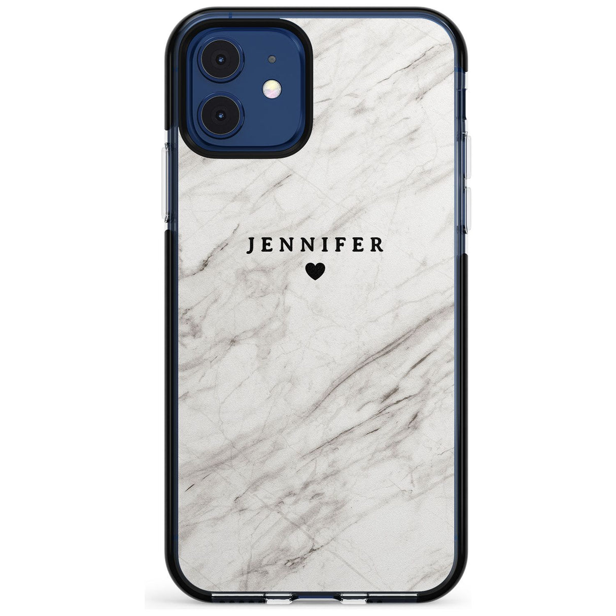 Personalised Light Grey & White Marble Pink Fade Impact Phone Case for iPhone 11 Pro Max