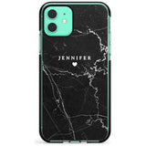 Personalised Black Marble Pink Fade Impact Phone Case for iPhone 11 Pro Max