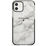 Personalised Light Grey Classic Marble Pink Fade Impact Phone Case for iPhone 11 Pro Max