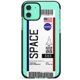 Personalised NASA Boarding Pass (Light) Black Impact Phone Case for iPhone 11 Pro Max