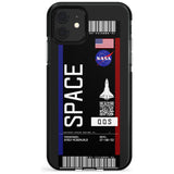 Personalised NASA Boarding Pass (Dark) Black Impact Phone Case for iPhone 11 Pro Max