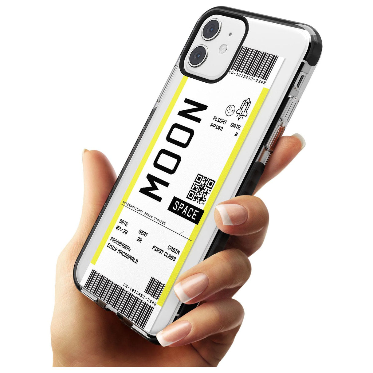 Moon Custom Space Travel Ticket iPhone Case   Custom Phone Case - Case Warehouse