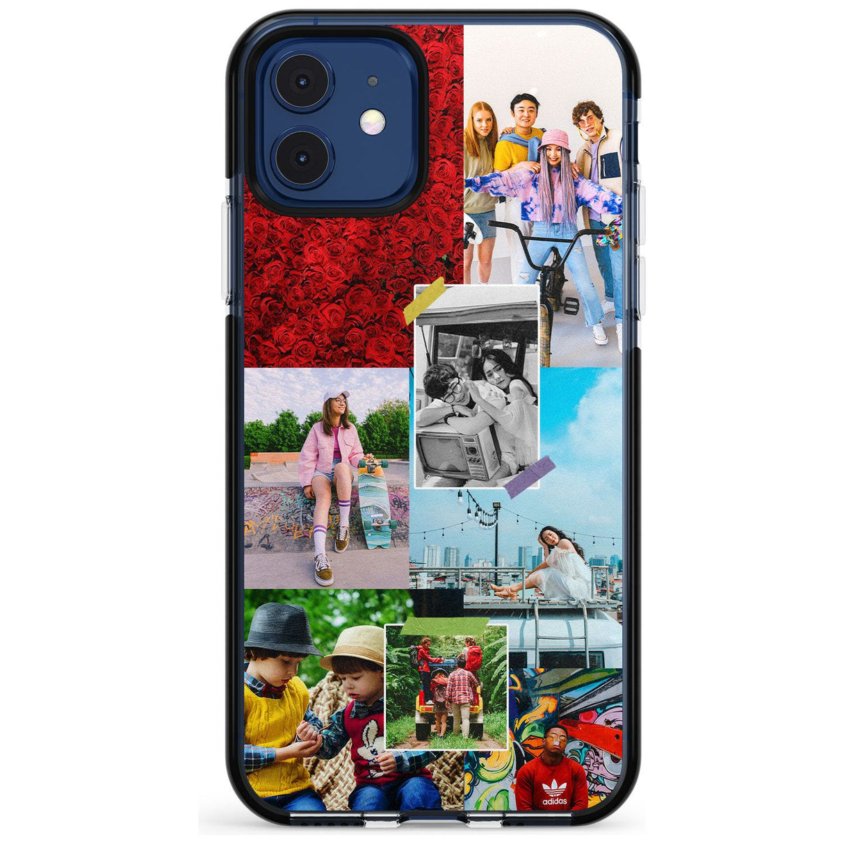 Personalised Photo Collage Black Impact Phone Case for iPhone 11 Pro Max