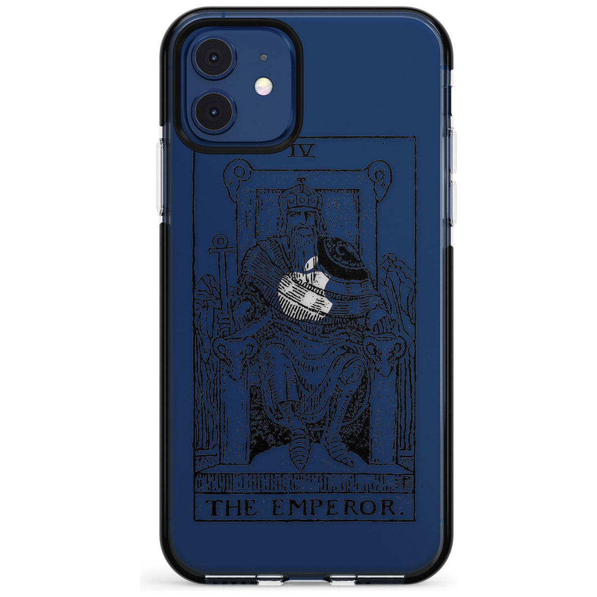 The Emperor Tarot Card - Transparent Pink Fade Impact Phone Case for iPhone 11 Pro Max