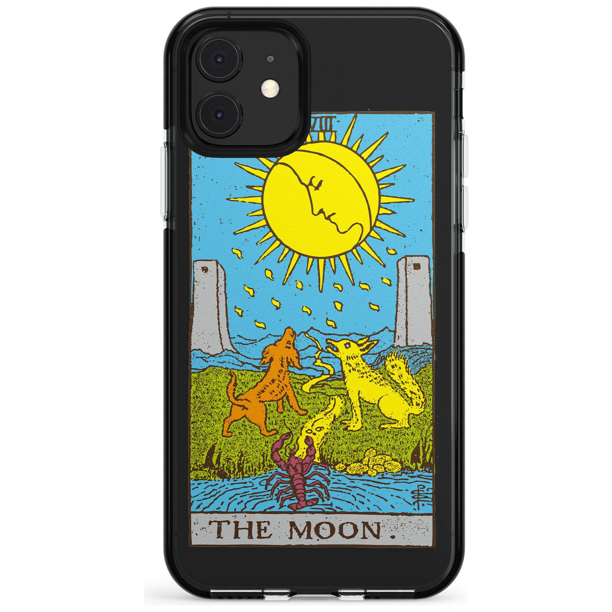 The Moon Tarot Card - Colour Pink Fade Impact Phone Case for iPhone 11 Pro Max