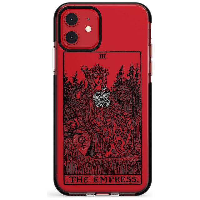 The Empress Tarot Card - Transparent Pink Fade Impact Phone Case for iPhone 11 Pro Max