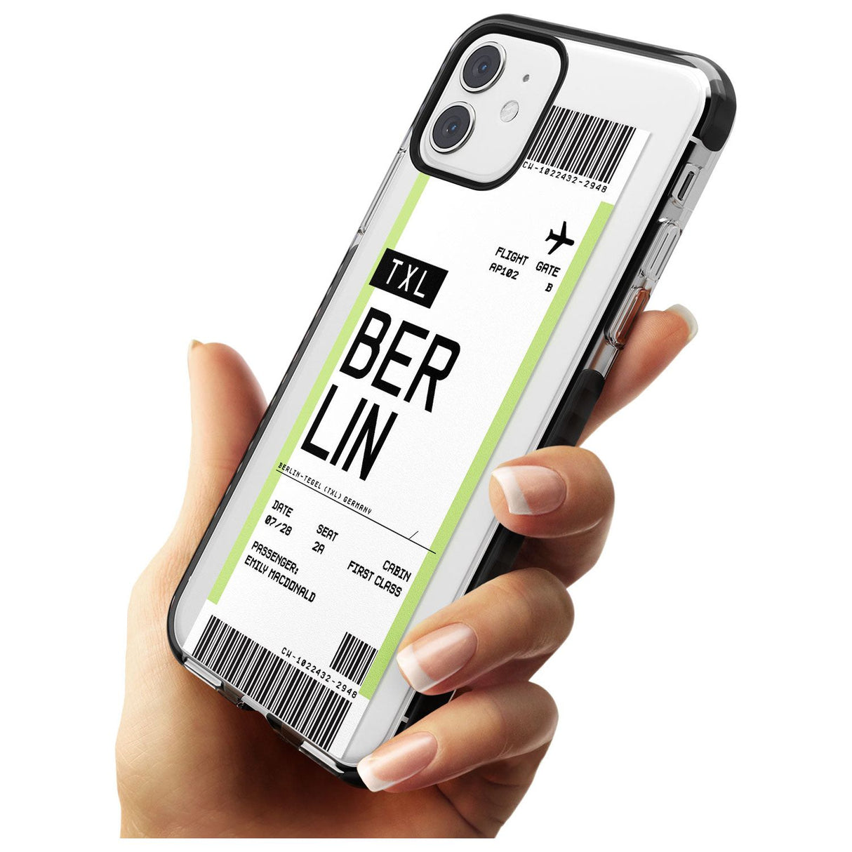 Berlin Boarding Pass iPhone Case   Custom Phone Case - Case Warehouse