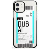 Dubai Boarding Pass iPhone Case  Black Impact Custom Phone Case - Case Warehouse