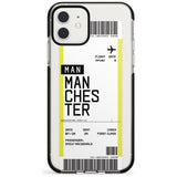 Manchester Boarding Pass  Black Impact Custom Phone Case - Case Warehouse