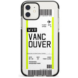 Vancouver Boarding Pass iPhone Case  Black Impact Custom Phone Case - Case Warehouse