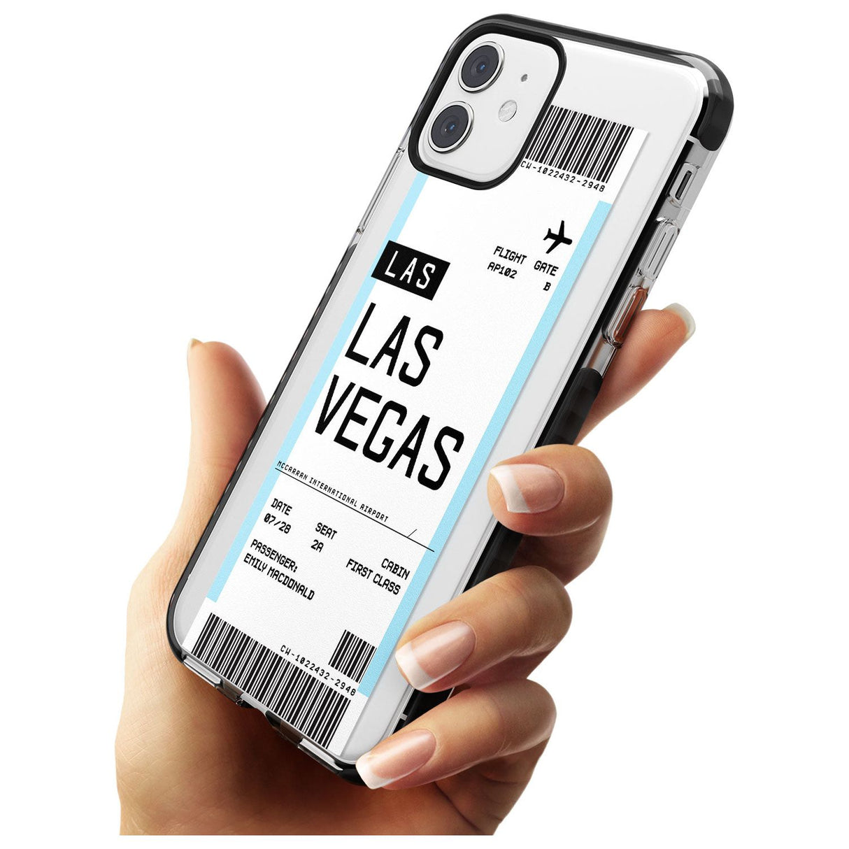 Las Vegas Boarding Pass iPhone Case   Custom Phone Case - Case Warehouse