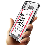 Toronto Boarding Pass iPhone Case   Custom Phone Case - Case Warehouse