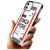 Singapore Boarding Pass iPhone Case   Custom Phone Case - Case Warehouse