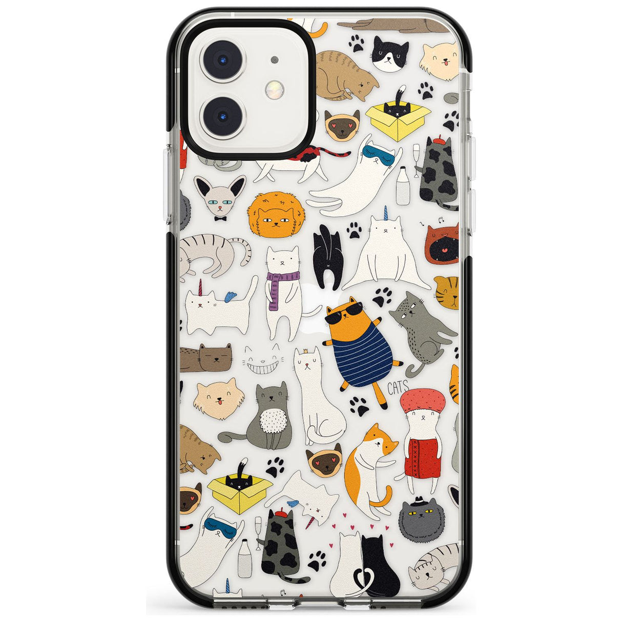 Cartoon Cat Collage - Colour Pink Fade Impact Phone Case for iPhone 11 Pro Max